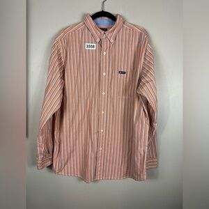 Chaps xlarge easy care p 2 p 25” length 31 preowned orange / blue